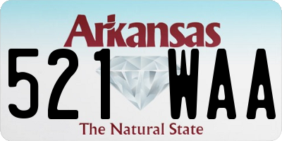 AR license plate 521WAA