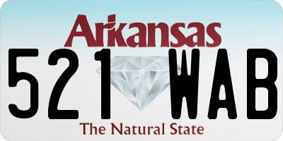 AR license plate 521WAB