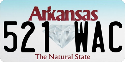 AR license plate 521WAC