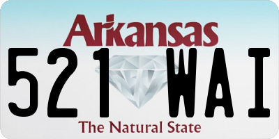 AR license plate 521WAI