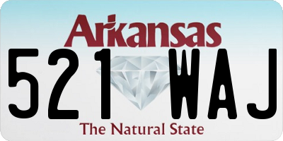 AR license plate 521WAJ