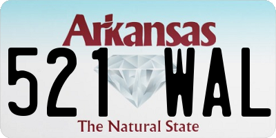 AR license plate 521WAL
