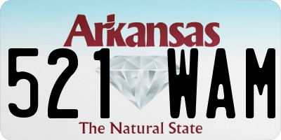 AR license plate 521WAM