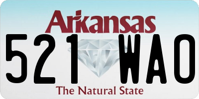 AR license plate 521WAO