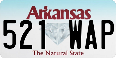 AR license plate 521WAP