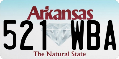 AR license plate 521WBA