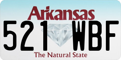 AR license plate 521WBF