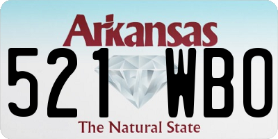 AR license plate 521WBO