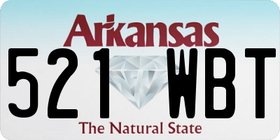 AR license plate 521WBT