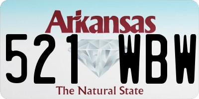 AR license plate 521WBW