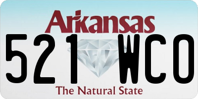 AR license plate 521WCO