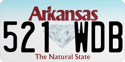 AR license plate 521WDB