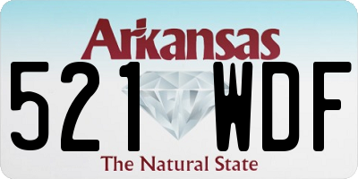 AR license plate 521WDF