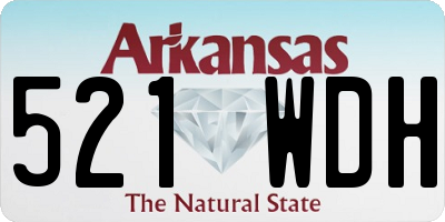 AR license plate 521WDH