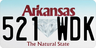 AR license plate 521WDK