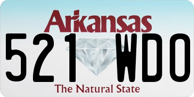 AR license plate 521WDO
