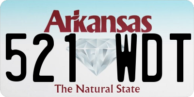 AR license plate 521WDT