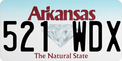 AR license plate 521WDX