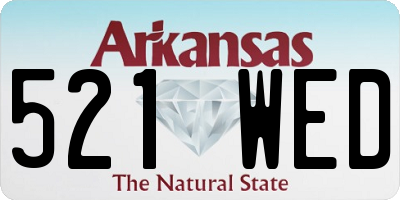 AR license plate 521WED