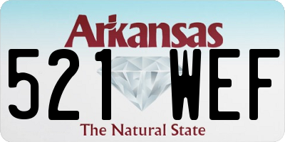 AR license plate 521WEF