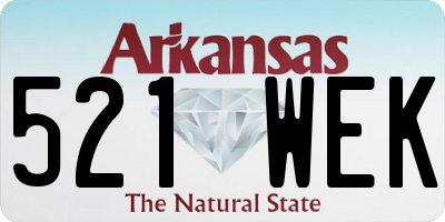 AR license plate 521WEK