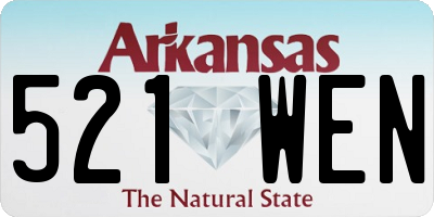 AR license plate 521WEN