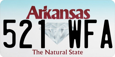 AR license plate 521WFA