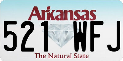 AR license plate 521WFJ