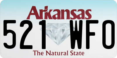AR license plate 521WFO