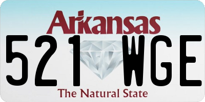 AR license plate 521WGE
