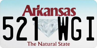 AR license plate 521WGI