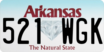 AR license plate 521WGK