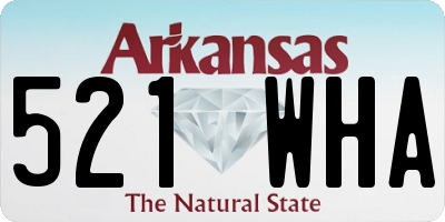 AR license plate 521WHA