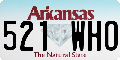 AR license plate 521WHO