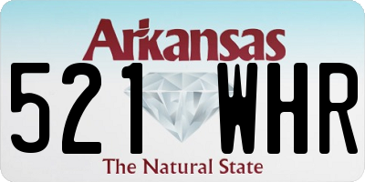 AR license plate 521WHR