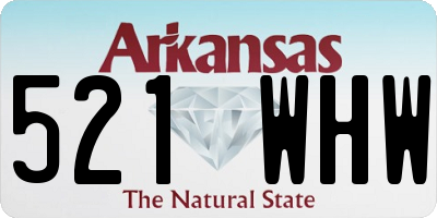 AR license plate 521WHW