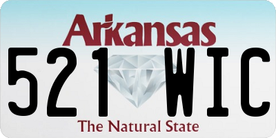 AR license plate 521WIC