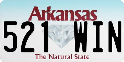 AR license plate 521WIN
