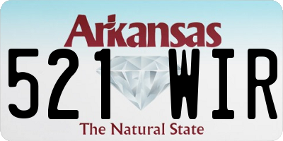 AR license plate 521WIR
