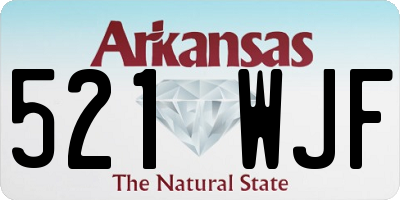 AR license plate 521WJF