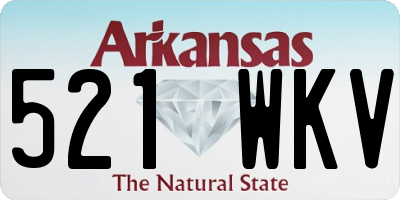 AR license plate 521WKV