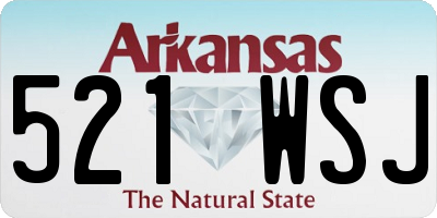 AR license plate 521WSJ