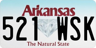 AR license plate 521WSK