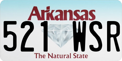 AR license plate 521WSR