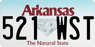 AR license plate 521WST