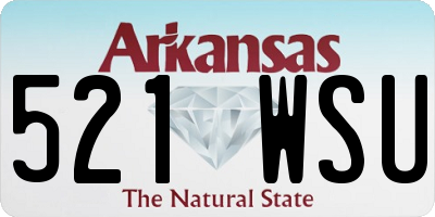 AR license plate 521WSU