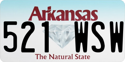 AR license plate 521WSW