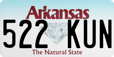 AR license plate 522KUN