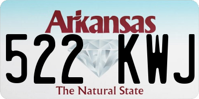 AR license plate 522KWJ