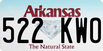AR license plate 522KWO